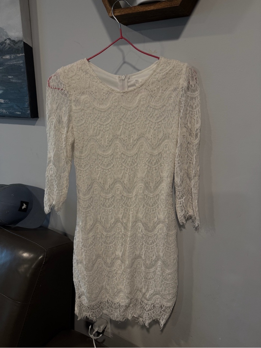 Better Be White Lace Long Sleeve Sheath Dress